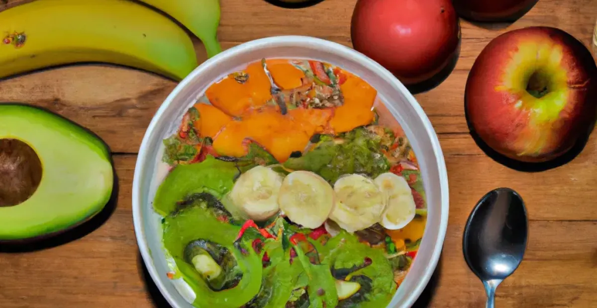 Desayuno con Brócoli y Frutas Frescas