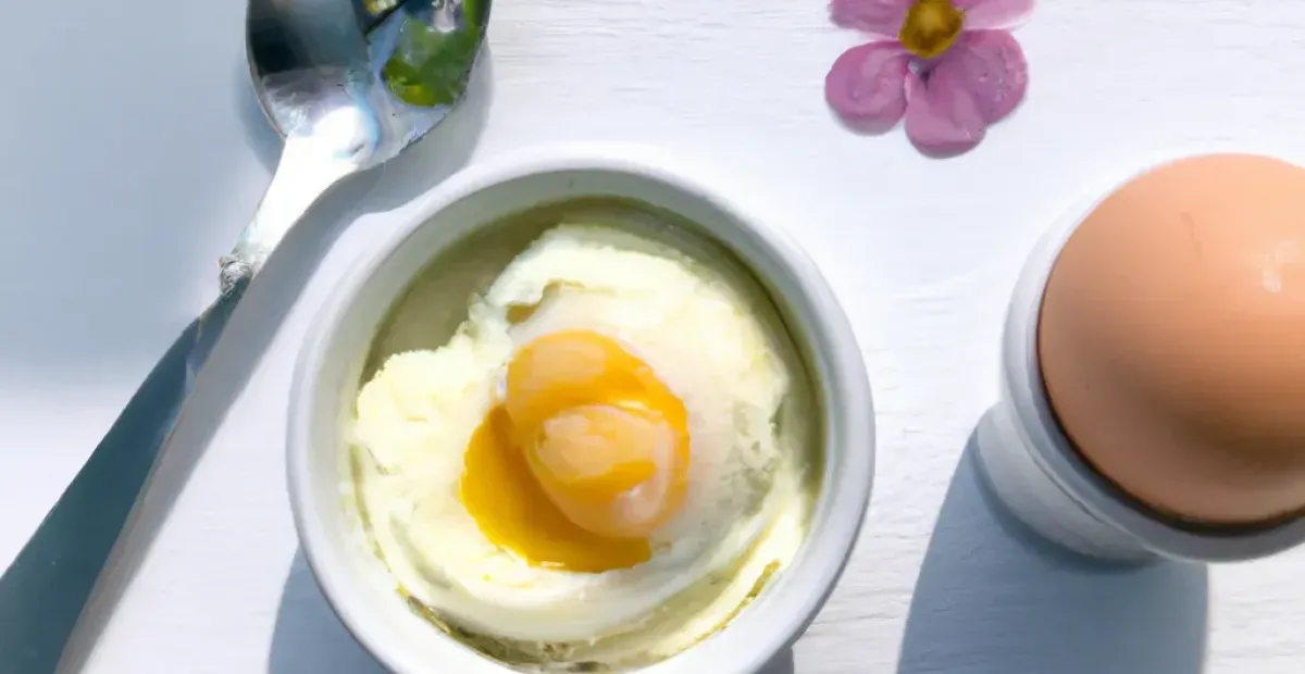 Desayuno con huevos y yogurt
