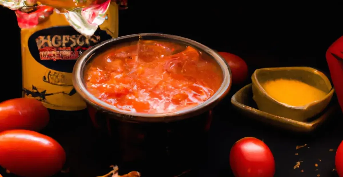 Snacks con tomates y salsa de tomate